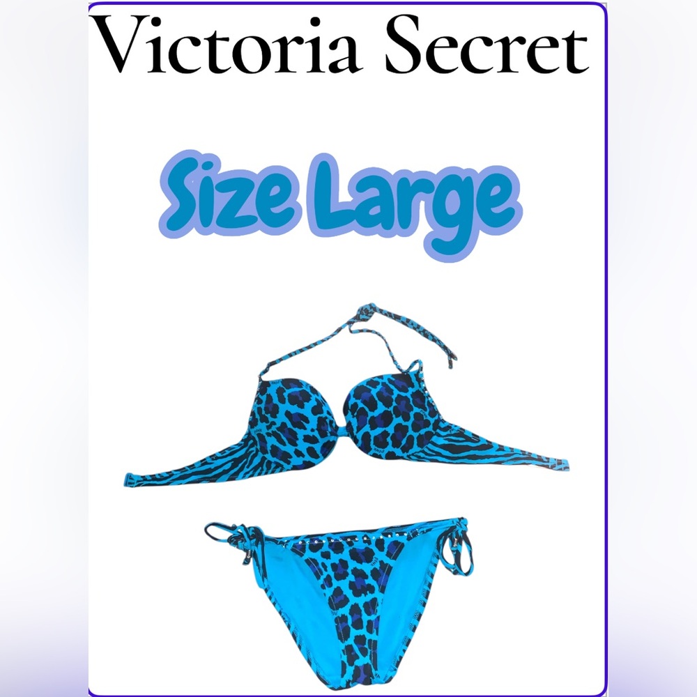Victoria's Secret Vibrant Blue Animal Print Bra